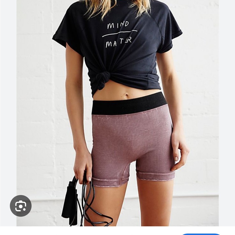 Free People Prajna Pink Bike Shorts